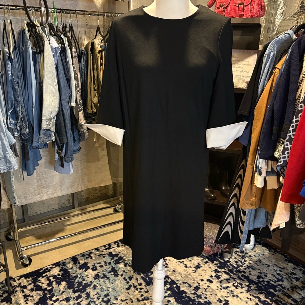 Elegant Black and White Dress